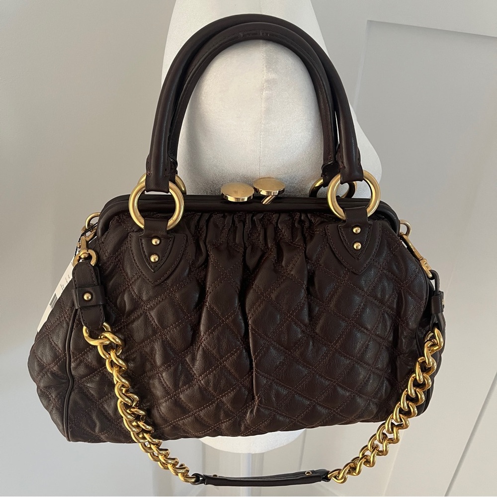 Marc Jacobs Stam Brown Quilted Satchel - Picture 3 of 16